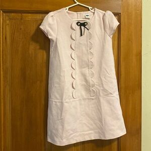 Jamie and Jack pink dress with scallop detail and bow size 7